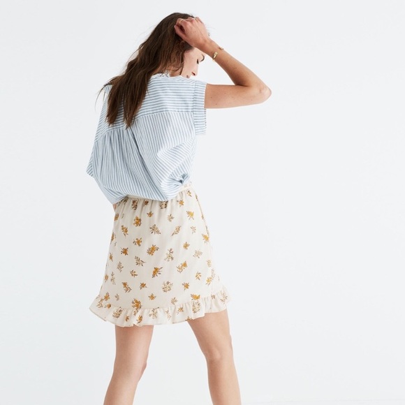 Madewell Silk Meadow Wrap Skirt 00 - Picture 2 of 4